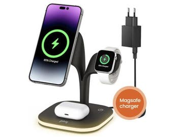 Veiling - 5-in-1 Draadloos Qi Oplaadstation Magsafe Draadloz, Nieuw