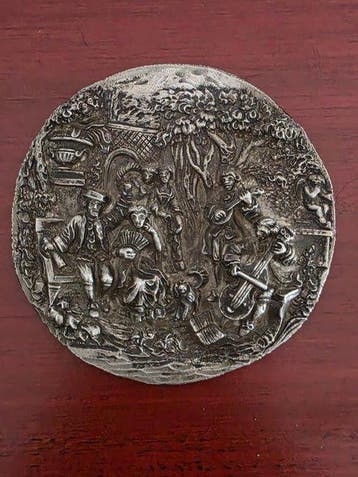 Zilveren plaat - Singerie - Plaque - Zilver