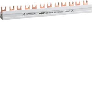 Hager Kamrail - Aansluitrail 2-polig, 12 modulen, 63 A -, Ophalen of Verzenden, Nieuw, Groepenkast