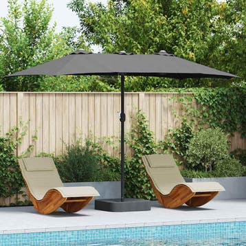 vidaXL Tuinparasol Antraciet 385 x 209 x 244 cm Polyester en, Verzenden, Nieuw, 2 tot 3 meter