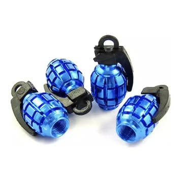 TT-products ventieldoppen Blue Grenades handgranaat 4 stuks, Ophalen of Verzenden, Nieuw