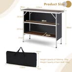 LIVSK Opvouwbare Campingtafel - Lichtgewicht Aluminium - Inc, Huis en Inrichting, Tafels | Sidetables, Verzenden, Nieuw