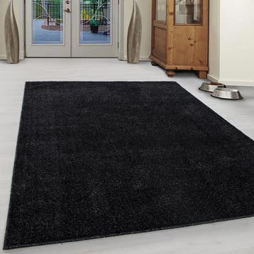 Laagpolig Vloerkleed | Ata | Uni | Antraciet | 140x200 cm, Verzenden, Nieuw