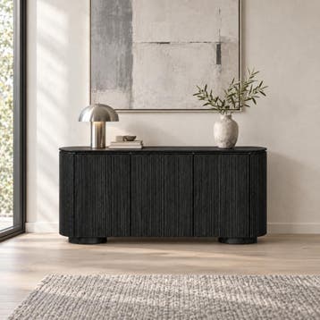 DS4U Toki dressoir 120 cm - zwart, Ophalen of Verzenden, Nieuw, Zwart