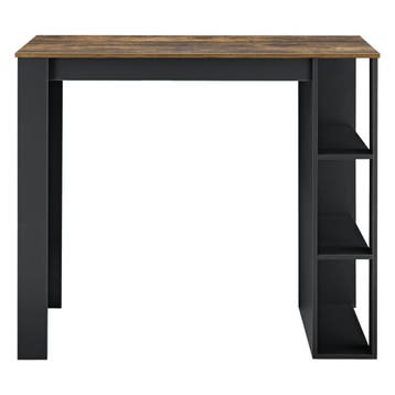 Bartafel Danderyd met 3 planken 120x60x105,5 zwart en houtkl, Huis en Inrichting, Tafels | Statafels, Verzenden, Nieuw