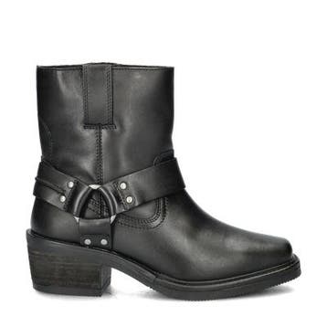 Nelson bikerboots voor dames in het Zwart, Verzenden, Zwart, Lage of Enkellaarzen, Nieuw