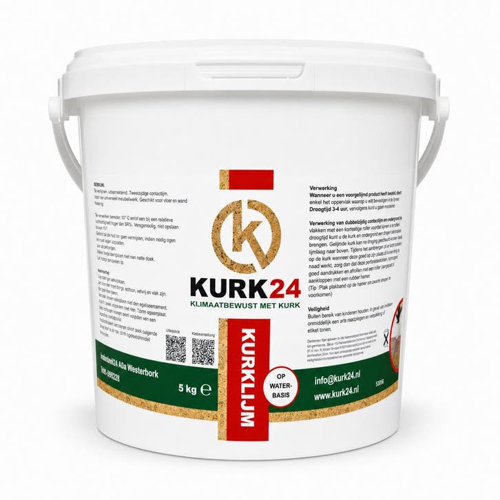 Kurk24 Tweezijdige contactlijm - 5KG 20m2, Doe-het-zelf en Verbouw, Overige Doe-het-zelf en Verbouw, Ophalen of Verzenden