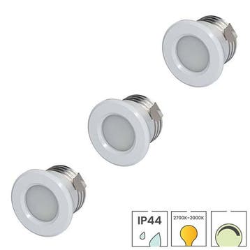 Set van 3 mini LED inbouwspots | 3 watt dimbaar | Dim to, Verzenden, Nieuw, Overige fittingen