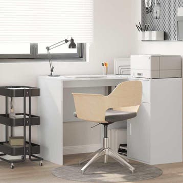vidaXL Bureau Wit Bewerkt hout 102 x 50 x 75 cm, Verzenden, Nieuw