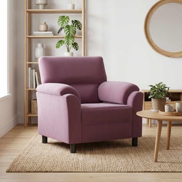 vidaXL Bank Paars 94 x 85 x 93 cm fluweel, Verzenden, Nieuw, Stof, Minder dan 150 cm