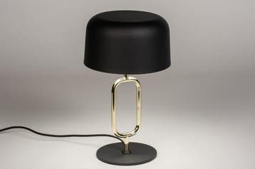 Rietveld Tafellampen - Zwart, Goud - Metaal, Verzenden, Nieuw