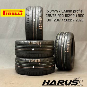 275/35/20 102Y (*) RSC Pirelli zomerbanden 5,8/5,5mm 4X, Gebruikt, 275 mm, Ophalen of Verzenden, Band(en)