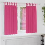 vidaXL Zwart-out Gordijnen met Ringen 2 pcs Felroze 175 x, Verzenden, Nieuw