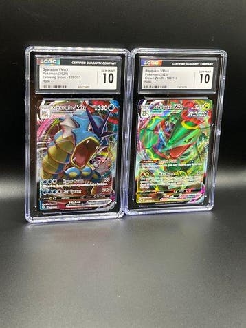 Pokémon - 2 Graded card Gyarados & Rayquaza Vmax - CGC 10, Nieuw