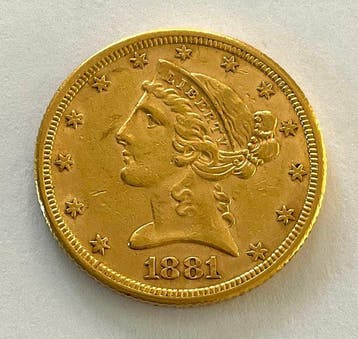Verenigde Staten. 5 Dollars 1881 - Liberty Head