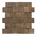 Mozaïek Hout Square Old Teak (P 03) 30X30 Cm (Prijs Per 1M²), Ophalen of Verzenden, Nieuw