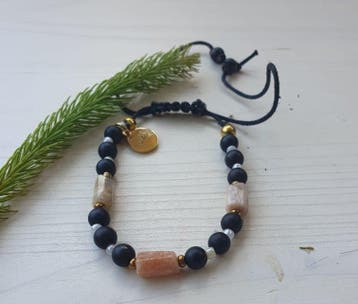 Zonnesteen en Onyx, Sieraden, Tassen en Uiterlijk, Armbanden, Nieuw