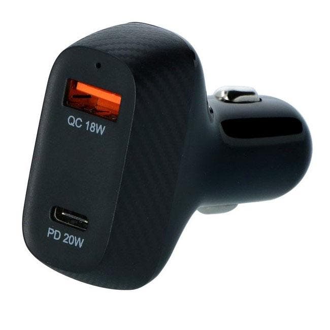 Carpoint 12/24V Auto Duo Snellader 20W USB-C + 18W USB 3.0, Telecommunicatie, Autoladers, Nieuw, Verzenden