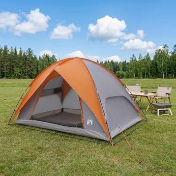 vidaXL Camping Tent met Regenhoes Waterdicht 4-persoons, Verzenden, Nieuw, Tot en met 2