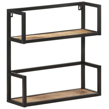 vidaXL Wandrek 60x20x60 cm ruw mangohout, Huis en Inrichting, Woonaccessoires | Wandplanken en Boekenplanken, Verzenden, Nieuw