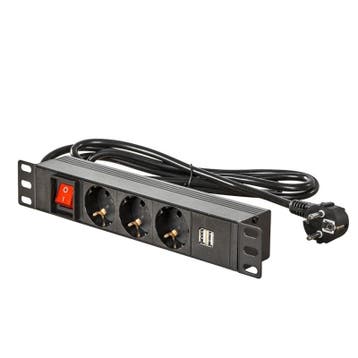 Power frame (inbouw) met 3 stopcontacten, 2 usb, Doe-het-zelf en Verbouw, Ophalen of Verzenden, Nieuw