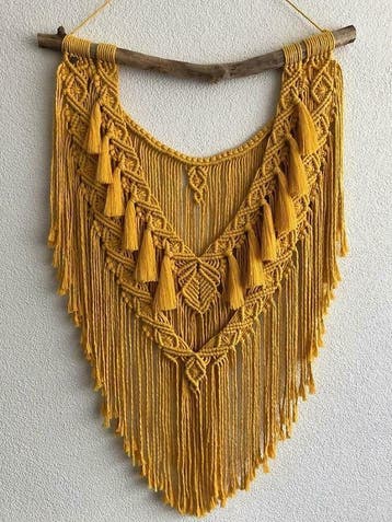 Macramé muur tapijt Hanimeli , Macramé muur opknoping ,, Verzenden, Nieuw