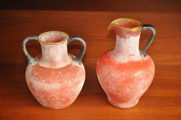 Vaas (2) - Roman Style - Glas - Scavo