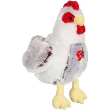 Pluche kip - GIPSY TOYS - Met geluid - 22 cm - Wit/bruin, Verzenden, Nieuw