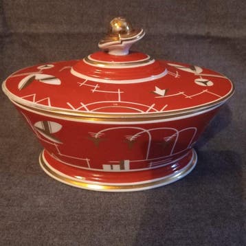 Roloff - Kan - Porselein - Art Deco - Zeldzaam