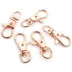 Musketon haak - 23mm - Draaibaar - Swivel - Rose gold, Ophalen of Verzenden, Nieuw