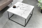 Moderne salontafel ARCHITECTURE 60cm wit marmeren design, Huis en Inrichting, Tafels | Salontafels, Ophalen of Verzenden, Nieuw