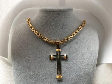 Moderne Kruis Croix Medaille Hypoallergeen Koningsketting