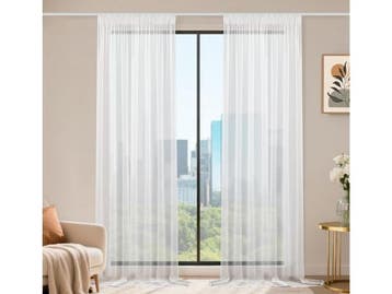 Veiling - Stores Gordijnen met plooiband 245 x 140 cm (h x b, Gebruikt