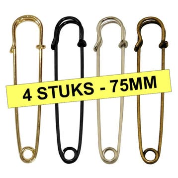 Fako Bijoux - Sierspeld / Sjaalspeld - Classic - 75mm - Set, Verzenden, Nieuw