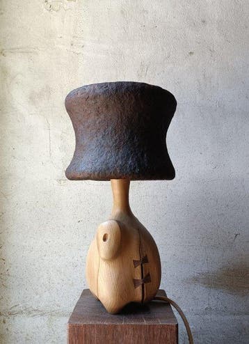Renat Shuteev - Tafellamp - Papier-maché, Eik - Lamp