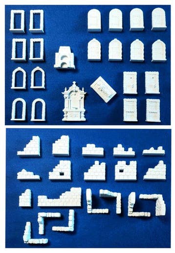 Sconosciuto - Bordspel - Set modulare di mura e arredi per, Antiek en Kunst