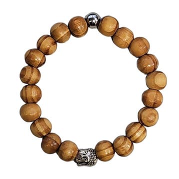 Fako Bijoux - Armband - Sandelhout - Buddha - 10 mm -, Verzenden, Nieuw