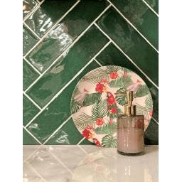 Wandtegel Gazzini Harmony Jade Handvorm Groen Glans 7,5x30, Doe-het-zelf en Verbouw, Nieuw, 20 tot 40 cm, 10 m² of meer, Wandtegels
