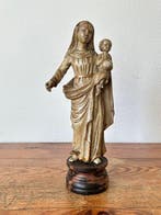 sculptuur, Maria met kind Jezus - 26 cm - Hout, Antiek en Kunst