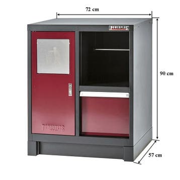 Werkplaatskast donkerrood met afvalbak 72 x 57 x 90 cm, Ophalen of Verzenden, Nieuw