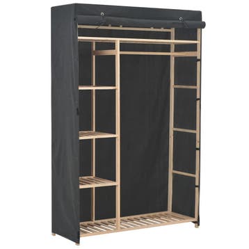 vidaXL Kledingkast 110x40x170 cm stof grijs, Verzenden, Nieuw