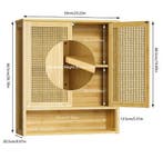 Hangende Badkamerkast van Bamboe – Compact Opbergmeubel, Verzenden, Nieuw