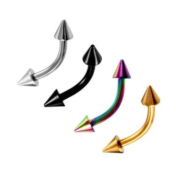 Fako Bijoux - Wenkbrauw Piercing - Spike - 3mm - Set - 4, Verzenden, Nieuw