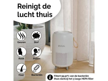 Øvaal Skån - Luchtreiniger - HEPA13 Filter - 250 m³/u - Off, Verzenden, Zo goed als nieuw