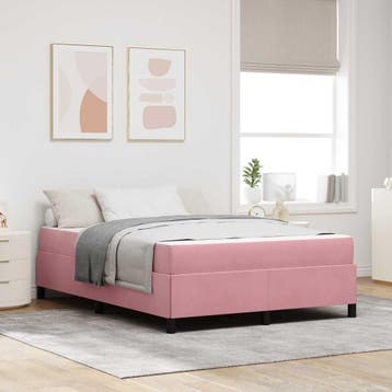 vidaXL Bedframe Roze 160 x 200 cm Stof, Verzenden, Nieuw, Stof