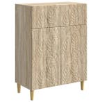 vidaXL Dressoir Sonoma Eiken 66 x 34,5 x 90 cm Bewerkt hout, Verzenden, Nieuw, Overige houtsoorten, Minder dan 50 cm