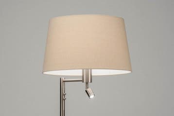 Rietveld Vloerlampen - Staalgrijs, Beige - Staal, Stof, Meta, Verzenden, Nieuw