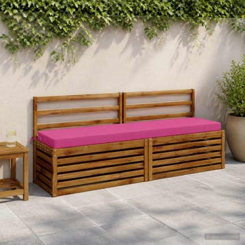 vidaXL Bankkussen SOEST 100% Polyester Roze 170 x 40 x 8 cm, Verzenden, Nieuw, Roze