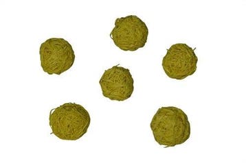 Rotan Stro Bal Geel dia 4 cm 15 stuks, Ophalen of Verzenden, Nieuw