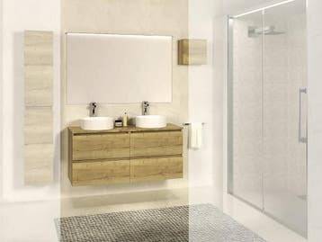 Bologna badmeubel 120cm Nato+Nato blad, Huis en Inrichting, Verzenden, Nieuw